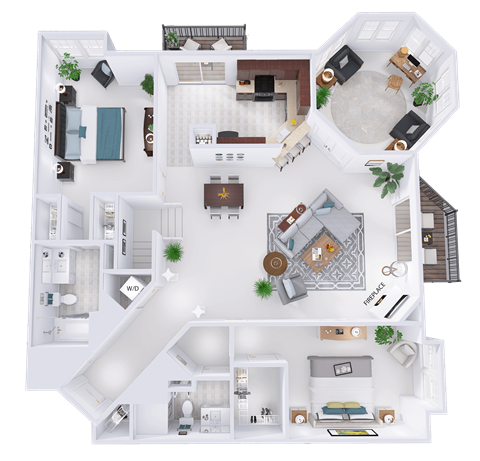 a floor plan of a house